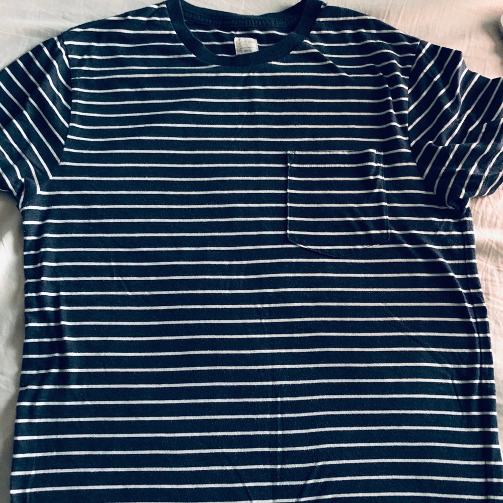 J.Crew: Mens striped crew shortsleeved shirt, S